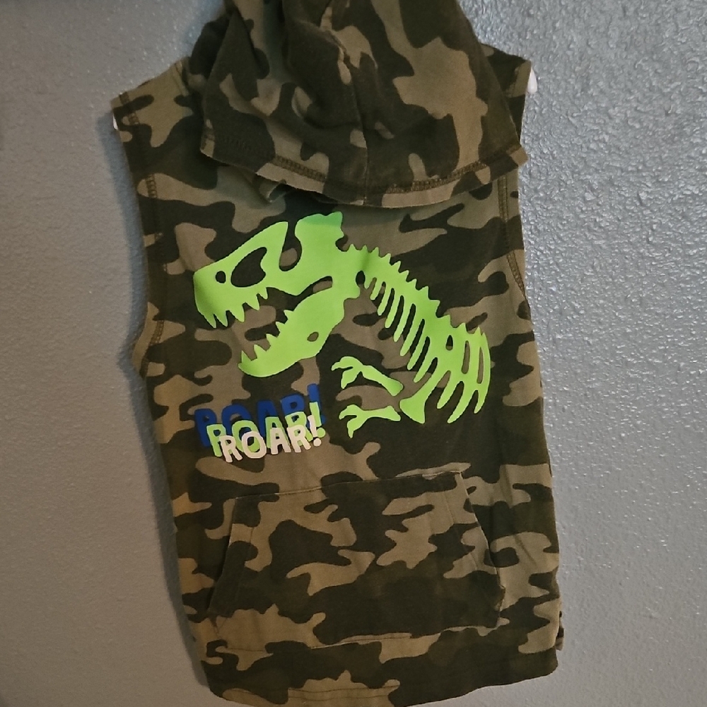 5/$15 Camo Dinosaur Hoodie for Kids